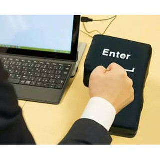 [現貨]USB Big Enter 電腦 大back按鍵 桌面枕 午睡枕趣味創意禮物惡搞新奇特發洩回車鍵