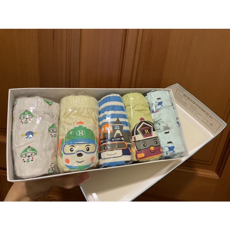 韓國 Poli 波利 純棉 男童三角褲 禮盒裝 兒童內褲