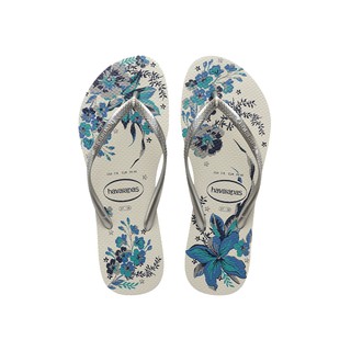 Havaianas Slim Organic 哈瓦仕 女生 花系列 白色 防水 人字拖 拖鞋 4132823-5676W