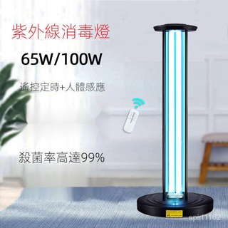 110V紫外線消毒燈 家用智慧殺菌燈臭氧滅菌燈移動式uv燈100W