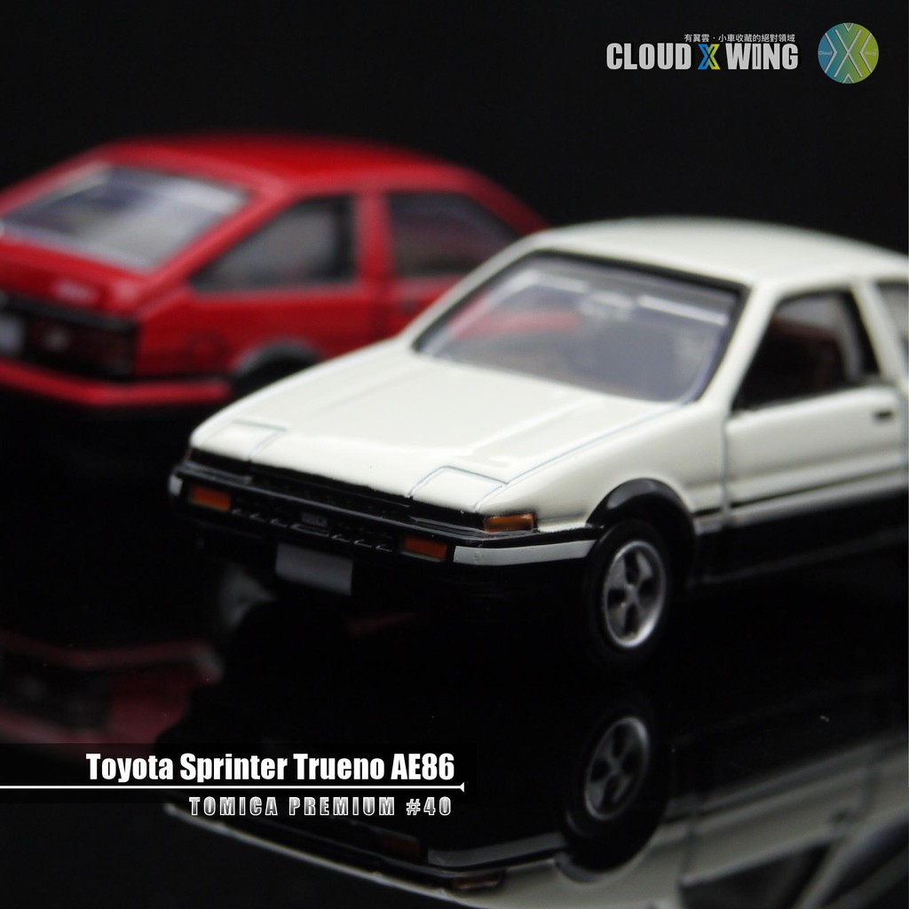 [有翼雲] 現貨AE86 Toyota Sprinter Tureno 熊貓色 初回同捆 1/64 合金車 TOMICA
