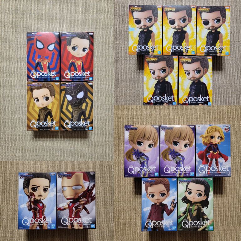 全新未拆 日版 代理 Marvel Qposket QP 鋼鐵人 蜘蛛人 雷神 小辣椒 洛基 星爵 漫威 復仇者 景品