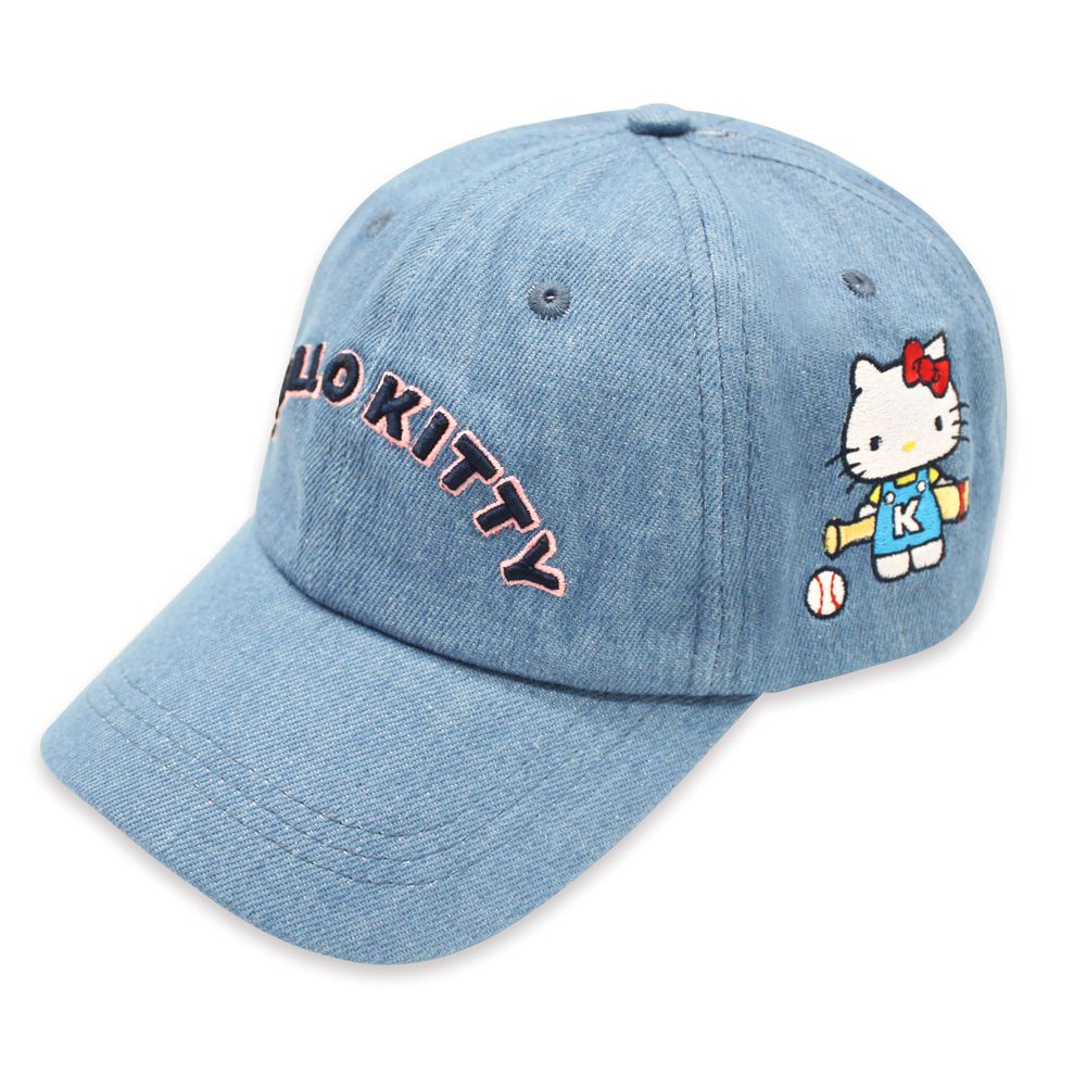 Hello Kitty 凱蒂貓, 親子棒球帽, Hello Kitty字樣牛仔藍色