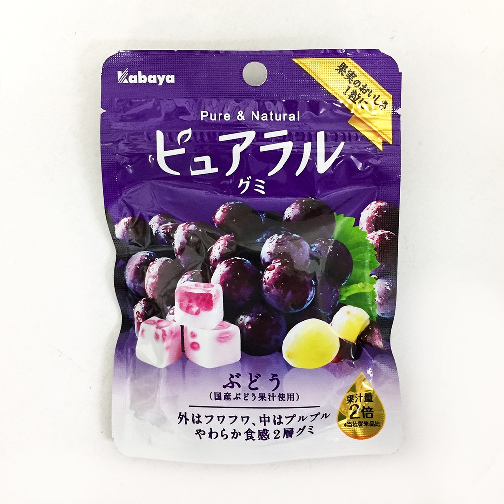 卡巴Kabaya 葡萄/蜜桃 果汁夾心軟糖 58g