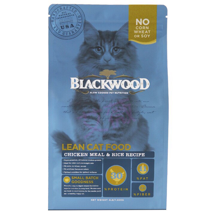 柏萊富Blackwood 特調成貓低卡配方(雞肉+糙米) 4磅/13.23磅 貓飼料 成貓飼料 減肥貓飼料