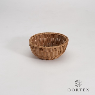 CORTEX 編織籃 仿籐籃 碗型籃W23 卡其色