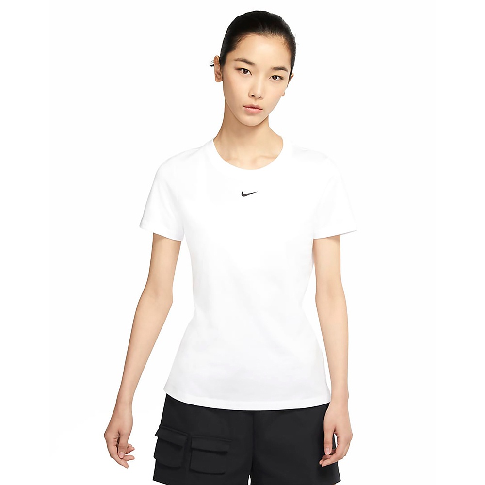 NIKE 女子 短袖上衣 AS W NSW ESSNTL TEE SS CREW LB 圓領T-白- CZ7340101