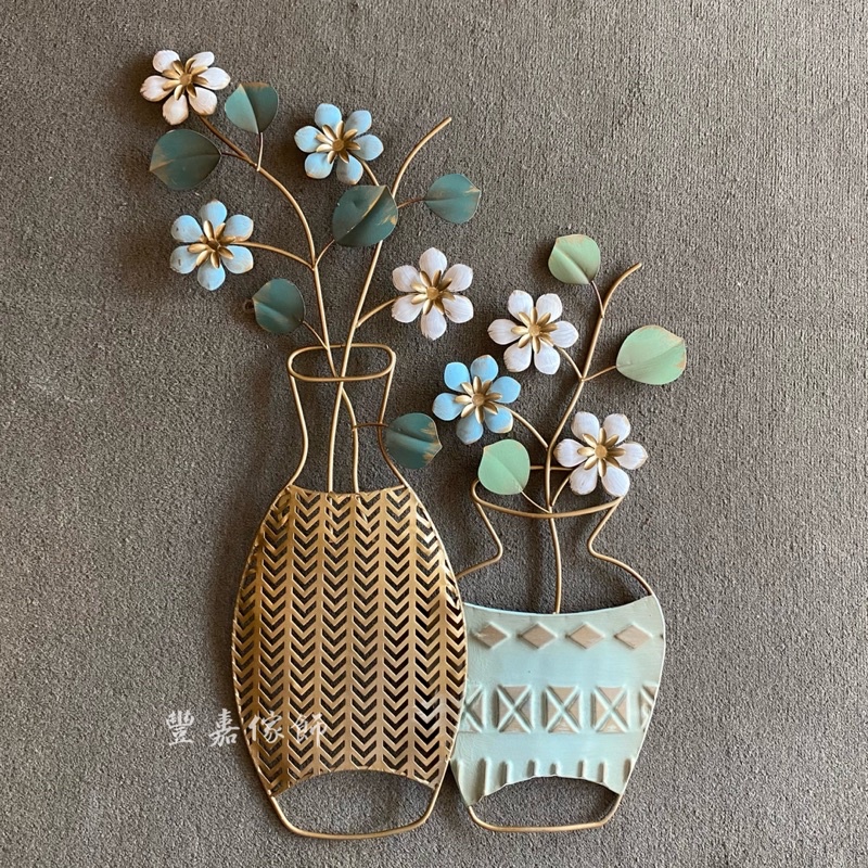 豐嘉傢飾 現代風鐵藝仿舊立體花瓶壁飾裝飾壁飾花瓶花朵居家佈置裝飾品擺設現貨 蝦皮購物