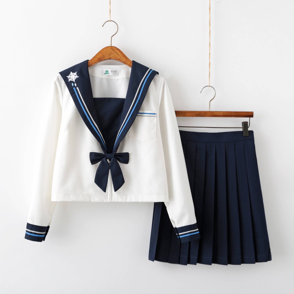 現貨 現貨 銀捎雪日本校服女正統jk制服裙海軍風水手服紺色長裙班服 蝦皮購物