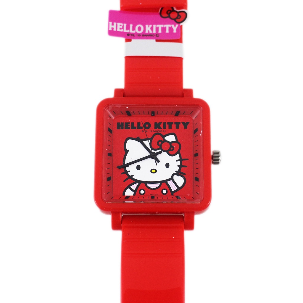 卡漫城 - Hello Kitty 果凍 手錶 紅 ㊣版 日本限定 女錶 凱蒂貓 卡通錶 果凍錶 兒童錶 造型錶 矽膠錶