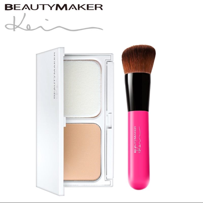 BeautyMaker傳明酸美白粉餅SPF50(粉膚)+粉底刷