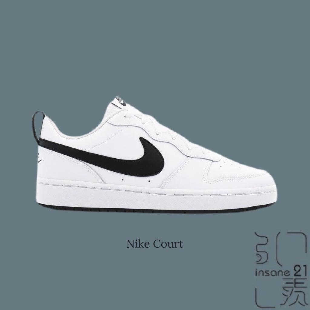 NIKE COURT BOROUGH LOW 2 GS 板鞋 白黑 小熊貓  BQ5448-104【Insane-21】