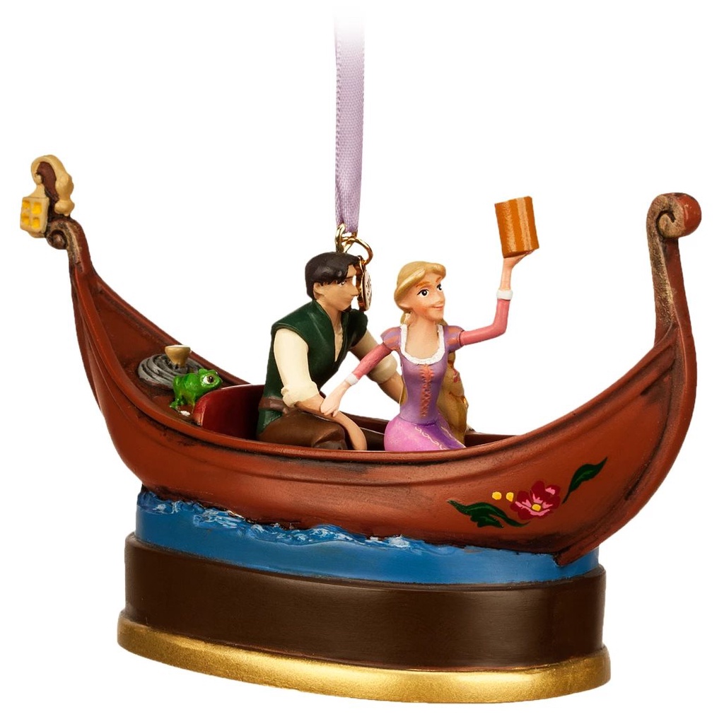 預購❤️正版❤️ 美國迪士尼 聖誕樹 裝飾品 聖誕吊飾 長髮公主 王子 Flynn Rapunzel 會撥放音樂 裝飾品