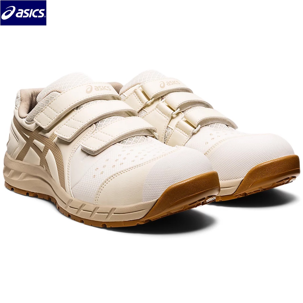 ASICS 亞瑟士 WINJOB CP112 中性 寬楦 黏扣帶式 安全 防護鞋 工作鞋 1273A056-200 沙色