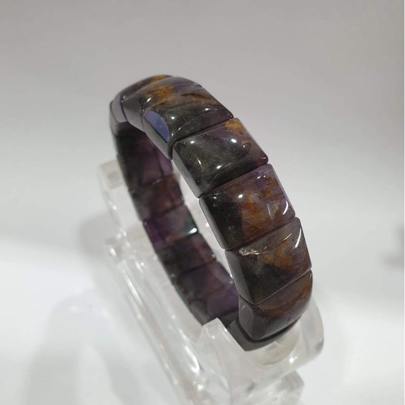 天然紫鈦晶手排 (15mm)