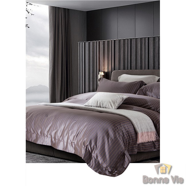 080e7 義大利 莫代爾棉140支紗歐式緹花頂級床組條紋進口奢華床品高端寢具家紡精品結 蝦皮購物