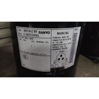 三洋 SANYO C-SB353H9A 中古二手定頻冷氣渦捲式壓縮機