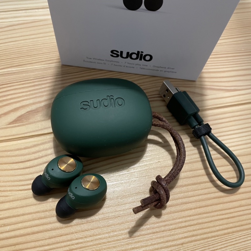 《二手》瑞典品牌-SUDIO Tolv真無線藍芽耳機 /綠色