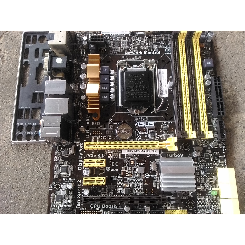 華碩 ASUS H87M-PRO/M51AC/DP_MB LGA1150 腳位主機板 良品