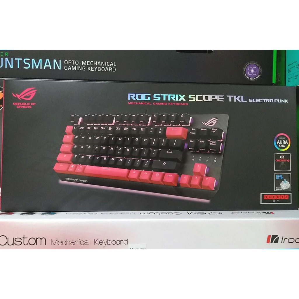 【本店吳銘】 華碩 ASUS ROG Strix Scope TKL Electro Punk 機械式電競鍵盤 粉色青軸