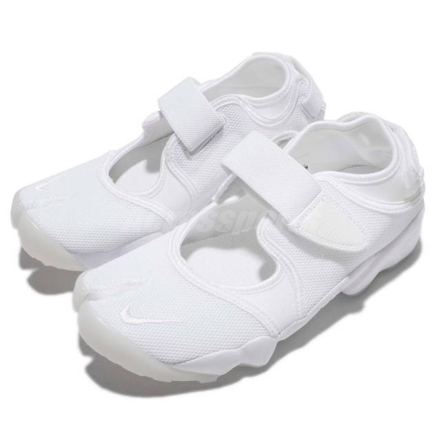 【NIKE】WMNS NIKE AIR RIFT 女款 全白 忍者鞋 魔鬼氈 涼鞋(896283-100)