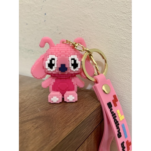 [全新］粉紅色史迪奇鑰匙圈/吊飾