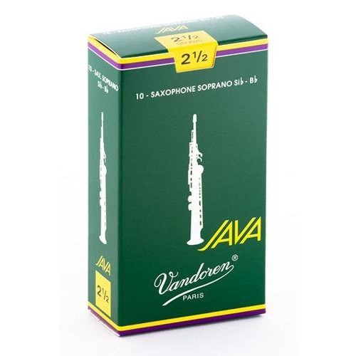 【現代樂器】法國 Vandoren JAVA 綠盒 Soprano Sax 高音薩克斯風 2.5號 竹片 10片裝