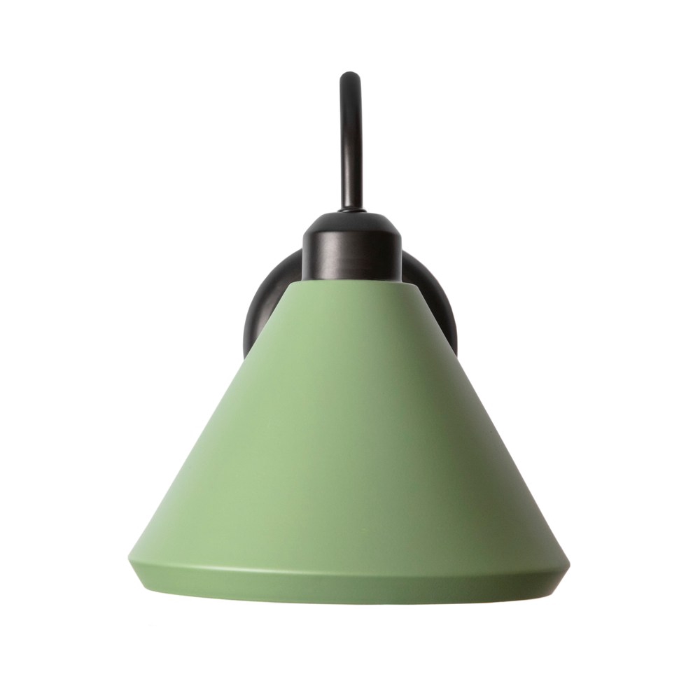 (組合) 特力屋 萊特彎管壁燈 綠鐵燈罩