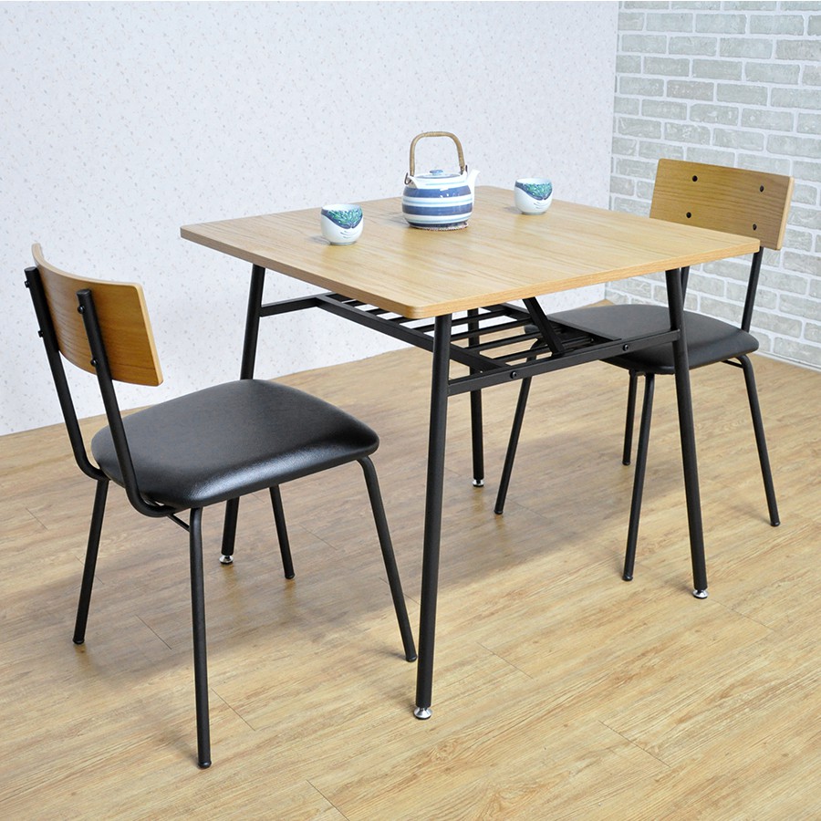 餐桌/茶几桌/工作桌/原木色 方形餐桌 75cm (不含椅子) 復古工業風 MIT【51742-N1NA】台灣製