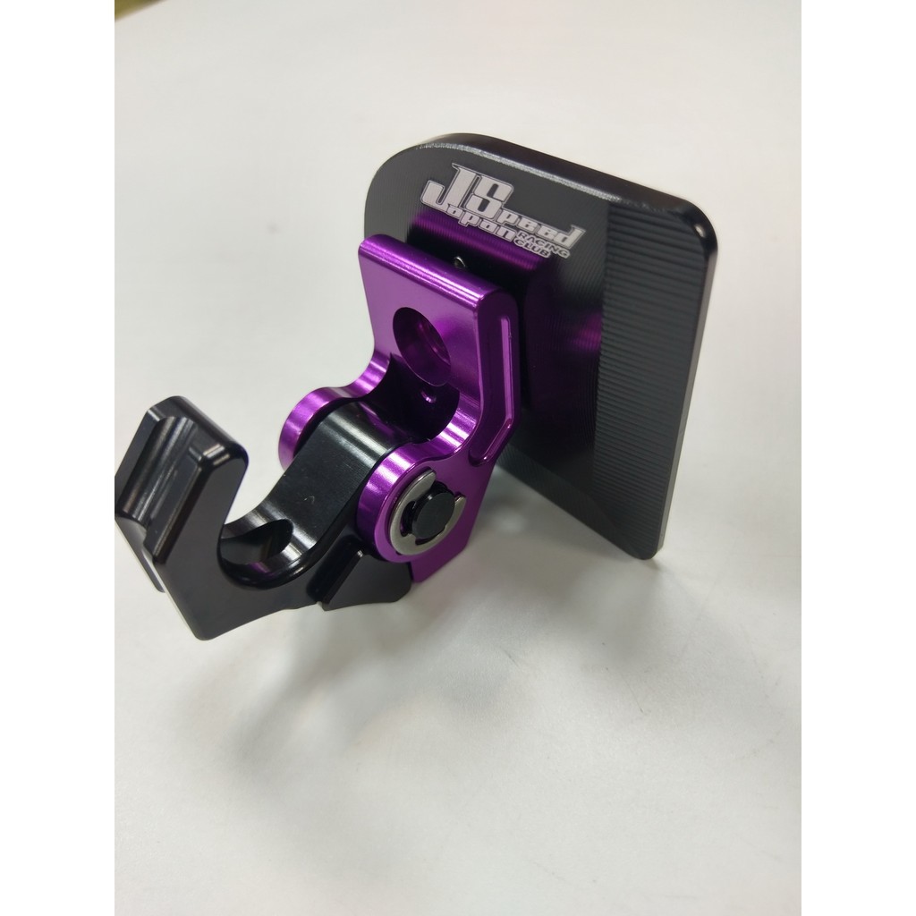 正MOTO JS部品 CNC可折式掛鉤+底座 可折掛勾 勁戰四代 CUXI115 RSZ 專用 紫色