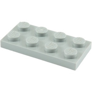[樂磚庫] LEGO 3020 平板 基本型 淺灰色 2x4 4211395