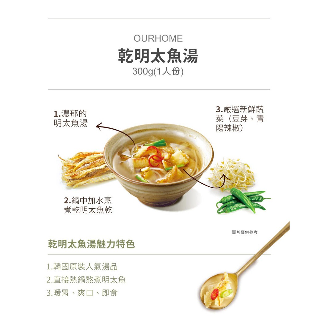 韓味不二 Ourhome 乾明太魚湯300g 22 02 21 蝦皮購物