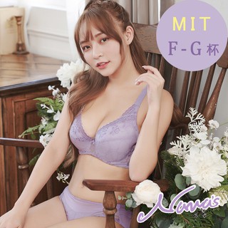 【露娜斯Nunas】花稼之戀。F-G涼感大罩杯防副乳機能內衣 U8716台灣製 淺紫