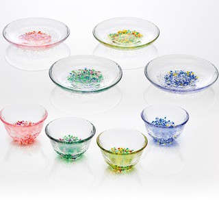 【日本廣田硝子】春之舞杯碟組-共4色《拾光玻璃》 玻璃杯 杯盤組 小碟子