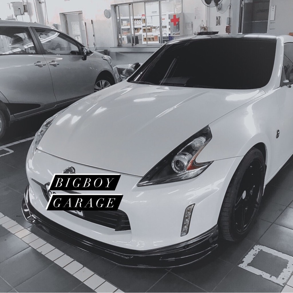 M Garage Nissan 370z Z34 Varis 碳纖維雙層前下巴 蝦皮購物