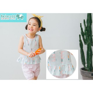❤現貨C206❤bebezoo/ARPUPAPA韓國品牌套裝可愛無袖短袖+短褲 兩件套 休閒服 家居服(可愛兔子款)