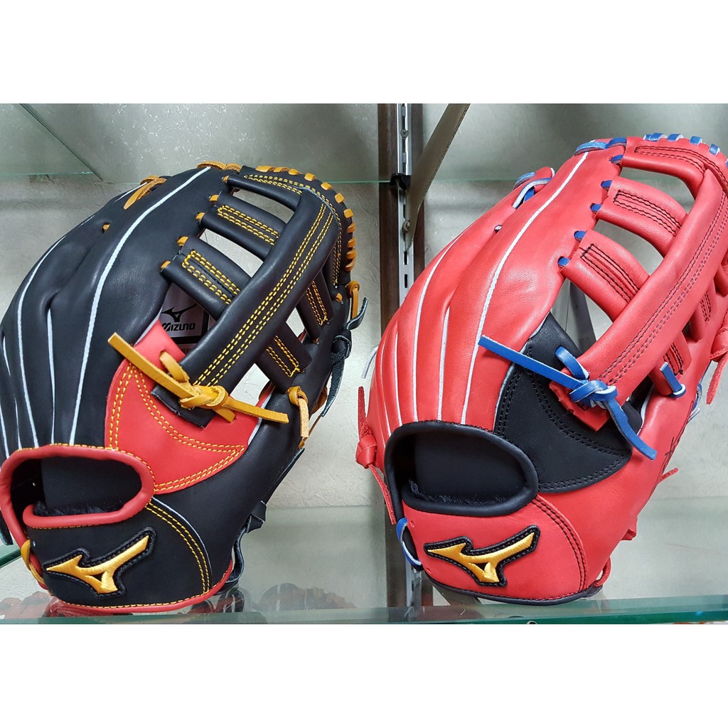 &lt;全台最便宜&gt;MIZUNO美津濃 雙十字 13吋 棒球 壘球 外野 硬式 全牛皮 接球 手套