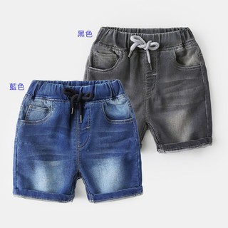 chuchu精品童裝。【51832】軟布綁帶刷色牛仔短褲 牛仔褲 男童 女童 寶寶 水洗牛仔 刷白 休閒褲 中褲 五分褲