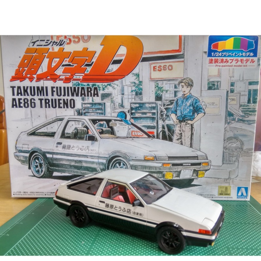 上士 預計21年7月補貨aoshima 青島1 24 頭文字d Ae86 藤原拓海已塗裝自組模型 蝦皮購物