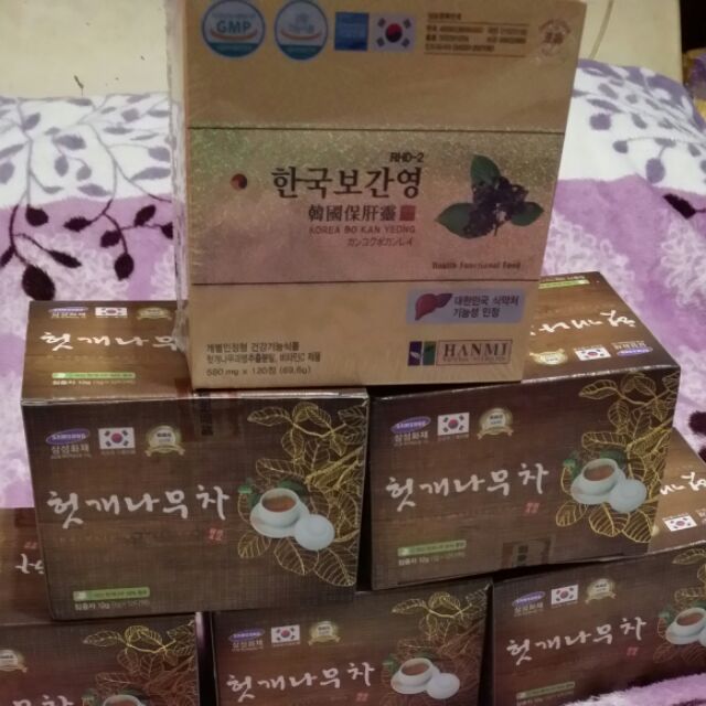韓國保肝靈1盒120顆，茶包12入5盒！
