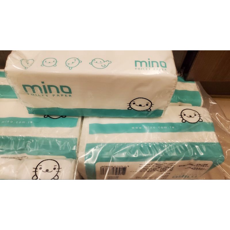 mino 衛生紙 抽取式衛生紙 100抽 6包 Tiffany藍 綠