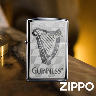 [隔日到貨] ZIPPO 防風打火機 健力士黑生啤酒系列-璀璨耀眼 MP401483 黑冰 美國製 煤油打火機