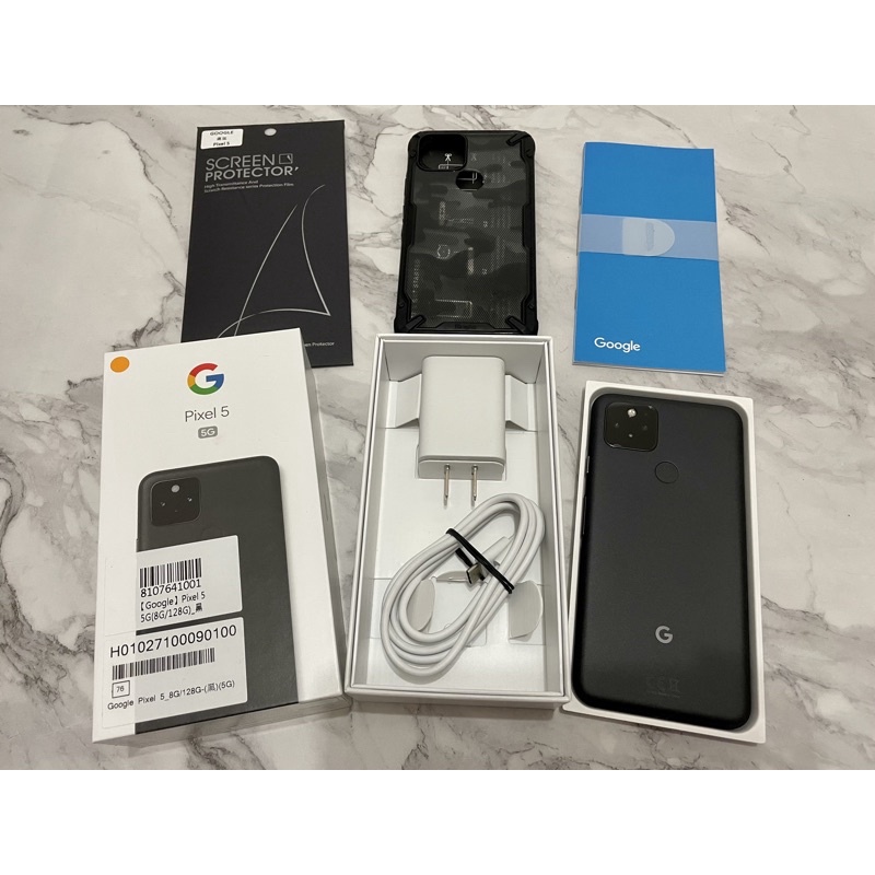 谷歌 Google Pixel 5 8G/128G 5G 黑色 盒配全 原生機 非 3 2 3A 4 4A XL