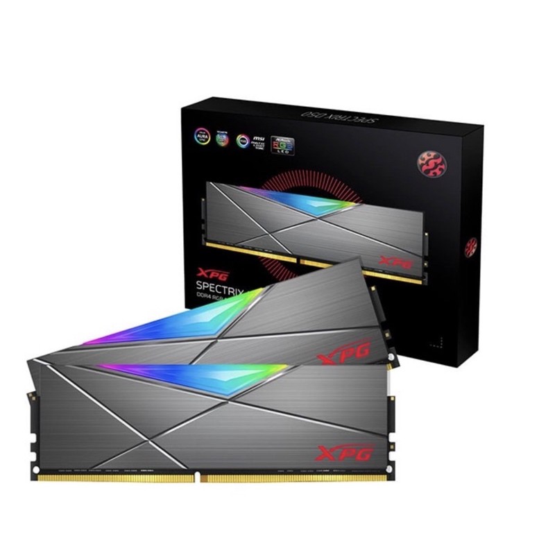威剛 XPG SPECTRIX D50 16g(8g*2)DDR4-3200 RGB 桌上型 幾何幻光超頻記憶體