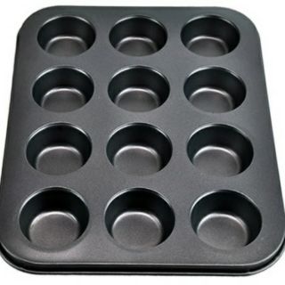 小12連模 不沾鐵 LOVE BAKE 愛烘培CAKE MOLD 烤盤 圓形 杯子蛋糕模 12杯 小馬芬杯