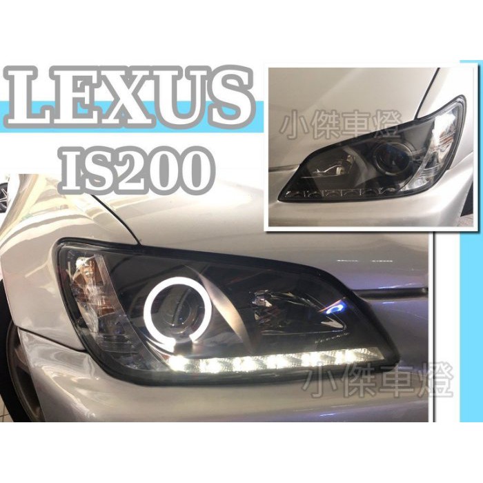 JY MOTOR 車身套件~LEXUS IS200 IS300 1998-2005年 晶鑽 燻黑 燈眉 光圈 魚眼大燈