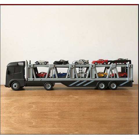 7-11 PORSCHE 保時捷 拖車造型收納盒 展示架(黑)