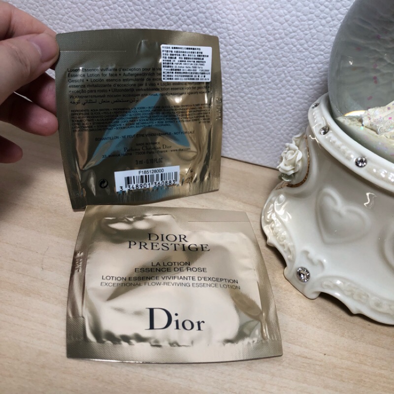 Dior 迪奧精萃再生花蜜精華露3ml/迪奧精萃再生光燦淨白化妝水1ml試用包片裝台灣專櫃小樣全新現貨