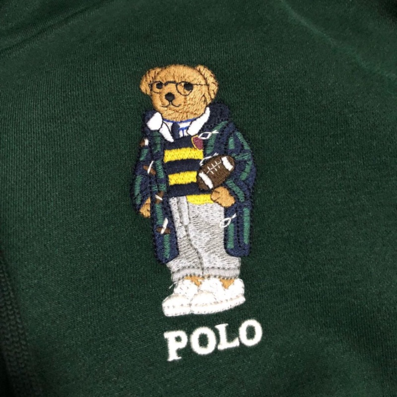 Polo Ralph Lauren 小熊 綠色連帽外套  近全新XXL