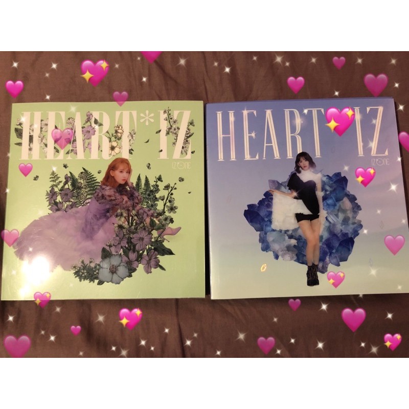 IZ*ONE 韓國迷二 「HEART*IZ」櫻花空專 Violeta➕Sapphire藍綠二版合售 宮脇咲良週邊演唱會